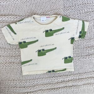 Zara Toddler Green Alligator T-Shirt Size 12-18 Months